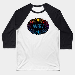 Avery name surrounded by space Baseball T-Shirt